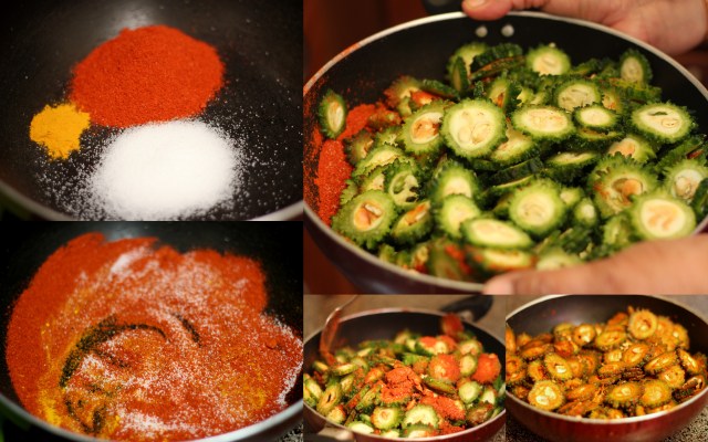 pavakkai-varuval-bitter-gourd-fry-step-by-step-picture-recipe (spice marinade)