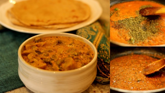 matar-khumb-masala-with-roti